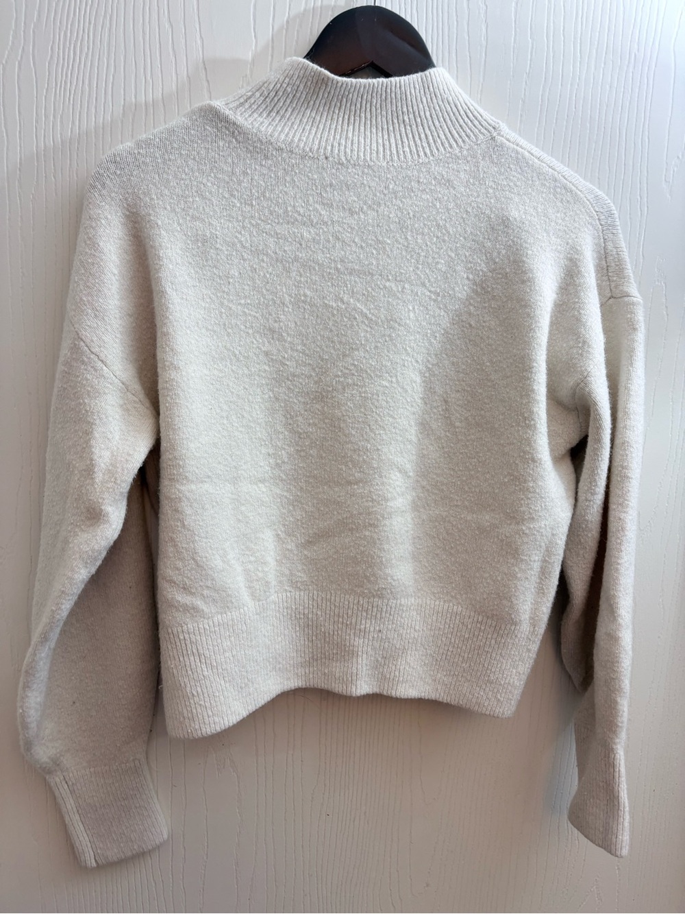 & Other Stories Los Angeles Atelier Mock Neck Sweater Womens S Wool Blend Ivory